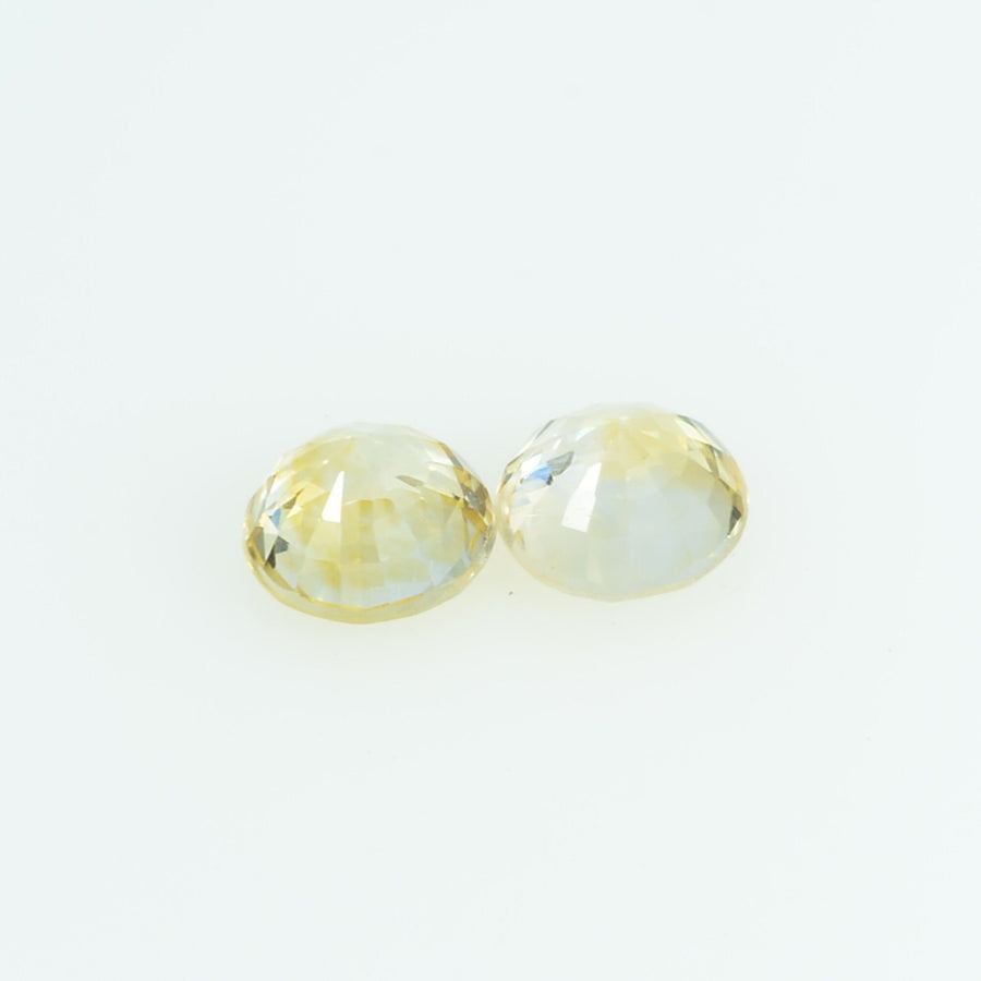 3.7 mm Natural Yellow Sapphire Loose Gemstone Round Cut