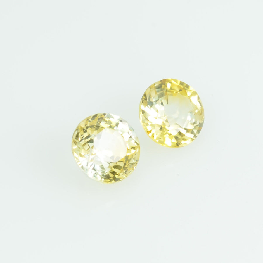 3.7 mm Natural Yellow Sapphire Loose Gemstone Round Cut