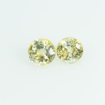 3.8 mm Natural Yellow Sapphire Loose Gemstone Round Cut