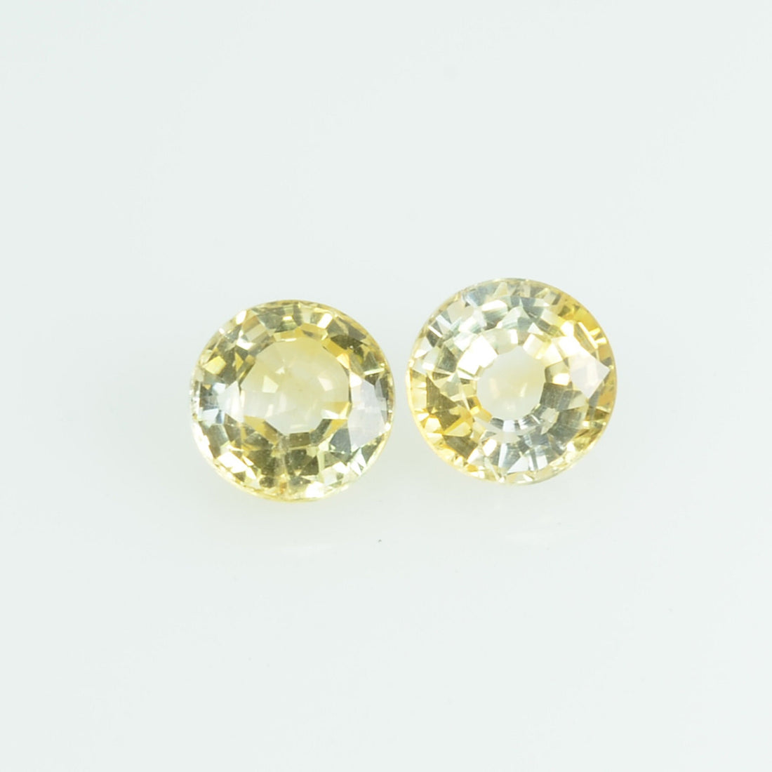 3.8 mm Natural Yellow Sapphire Loose Gemstone Round Cut