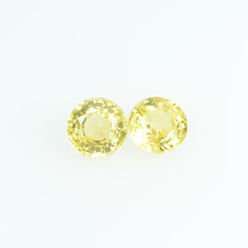 3.4 mm Natural Yellow Sapphire Loose Gemstone Round Cut