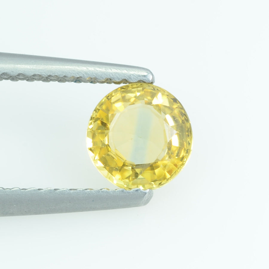 0.83 Cts Natural Bi-color Yellow Sapphire Loose Gemstone Round Cut