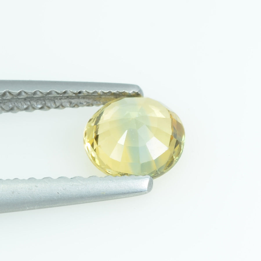 0.83 Cts Natural Bi-color Yellow Sapphire Loose Gemstone Round Cut
