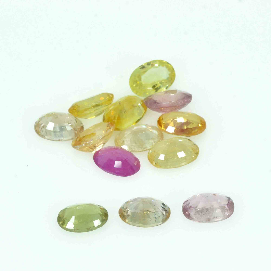 6x4 MM lot Natural Multi-Color Sapphire Loose Gemstone Oval Cut