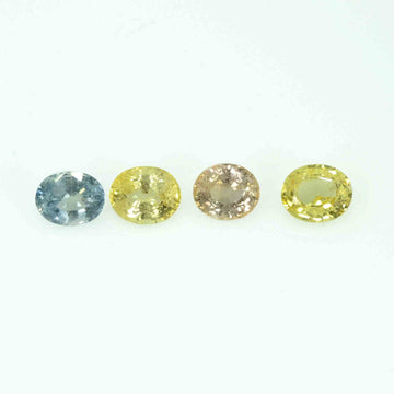 6x5 MM lot Natural Multi-Color Sapphire Loose Gemstone Oval Cut