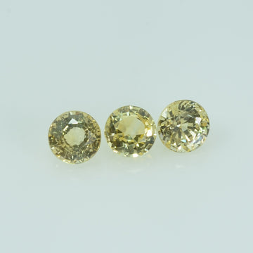 4.0 mm Natural Yellow Sapphire Loose Gemstone Round Cut