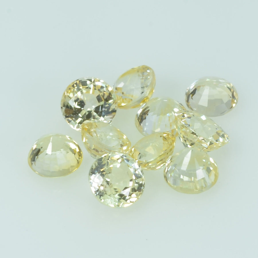 4.0 mm Natural Yellow Sapphire Loose Gemstone Round Cut