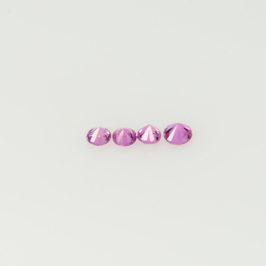 1.1-2.4 mm Natural Pink Sapphire Loose Gemstone Round Diamond Cut Cleanish Quality Color