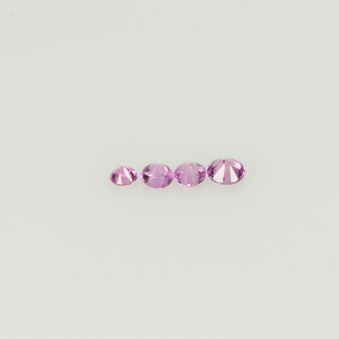 1.2-3.0 mm Natural Pink Sapphire Loose Gemstone Round Diamond Cut Cleanish Quality Color