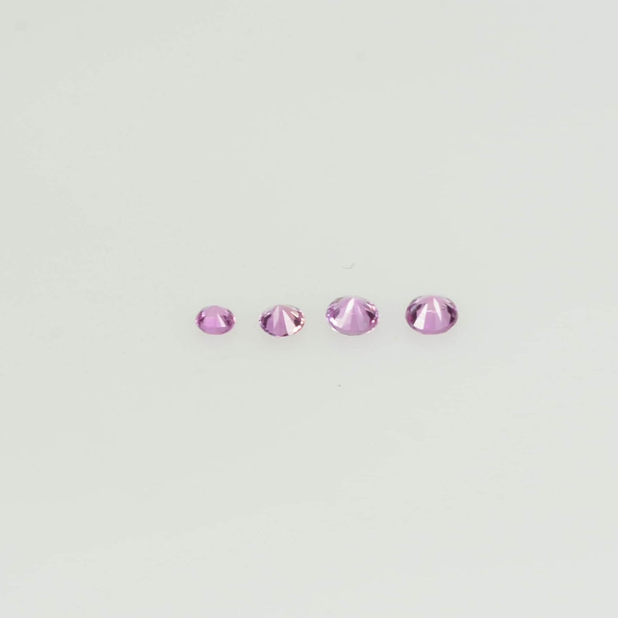1.4-1.7 mm Natural Pink Sapphire Loose Gemstone Round Diamond Cut Cleanish Quality Color