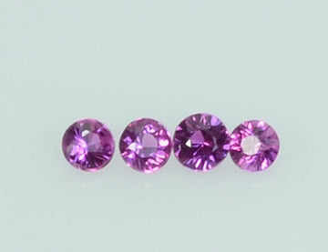 0.8-1.8 mm Natural Pink Sapphire Loose Gemstone Round Diamond Cut Cleanish Quality AA Color