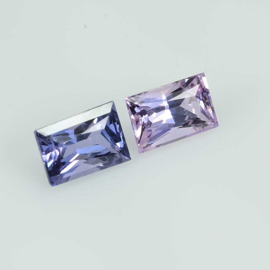 1.28 Cts Natural Fancy Sapphire Loose Pair Gemstone Square Baguette Cut