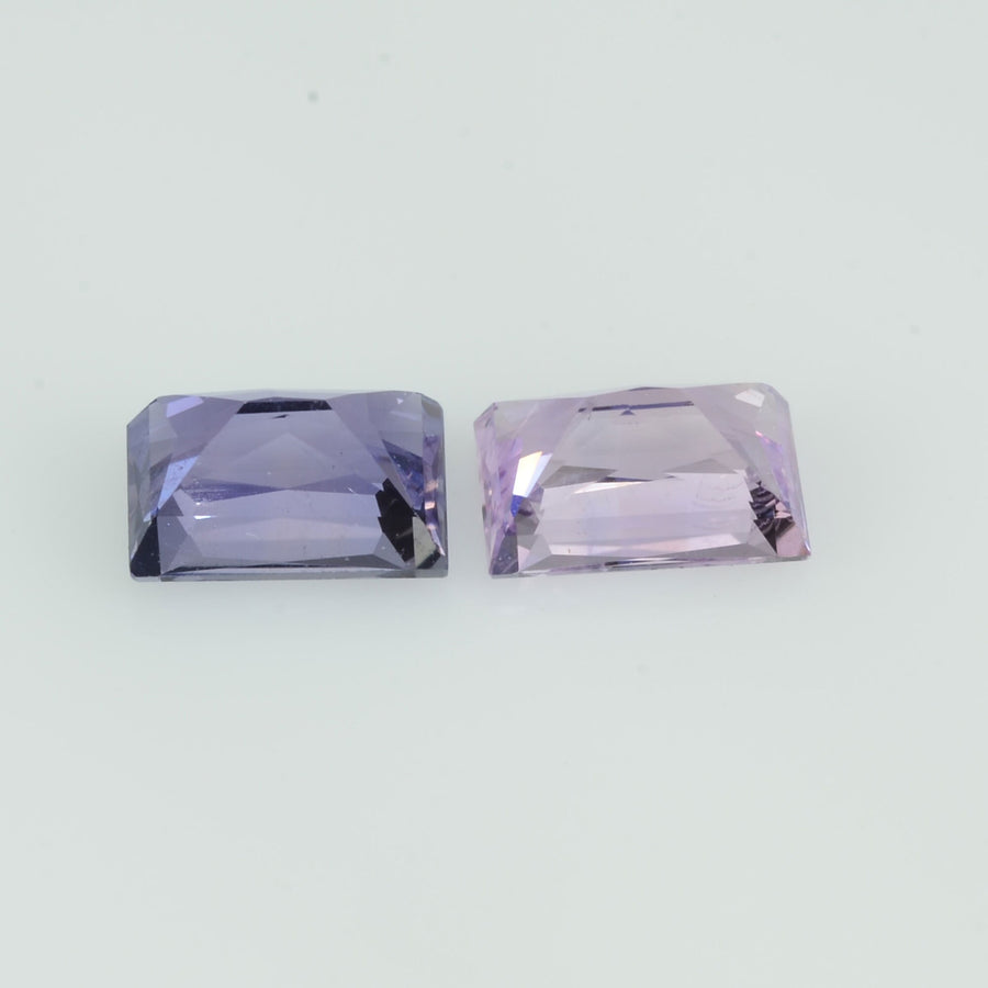1.28 Cts Natural Fancy Sapphire Loose Pair Gemstone Square Baguette Cut