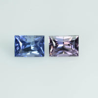 1.28 Cts Natural Fancy Sapphire Loose Pair Gemstone Square Baguette Cut