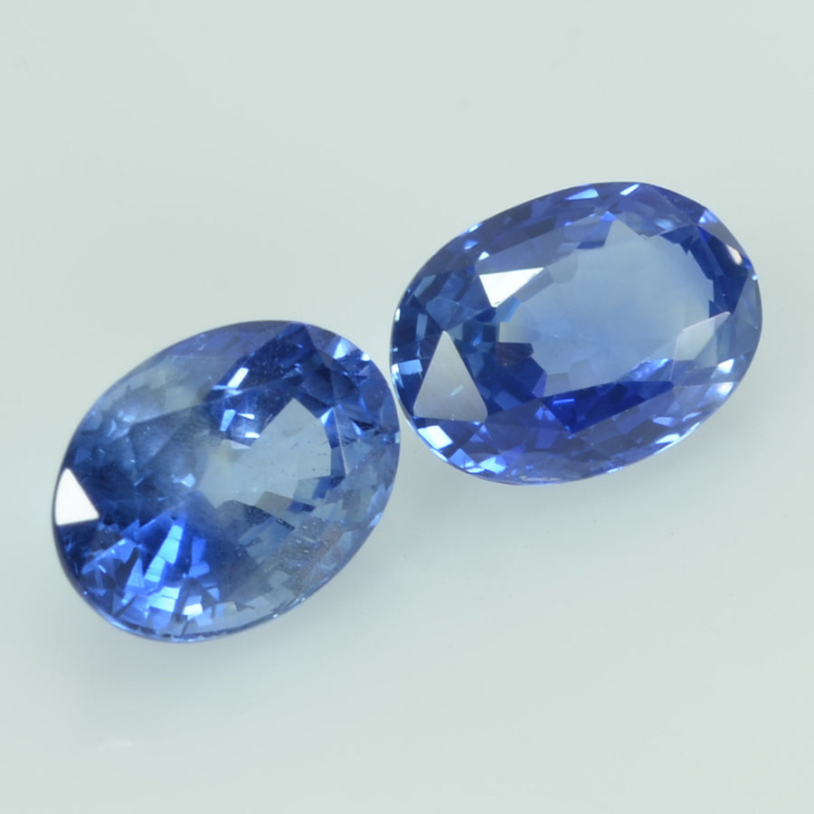 7x5 mm  Natural Blue Sapphire Loose Pair Gemstone Oval Cut - Thai Gems Export Ltd.