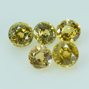 5.0 mm Natural Yellow Sapphire Loose Gemstone Round Cut