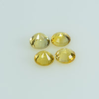 4.5 Mm Natural Yellow Sapphire Loose Gemstone Round Cut