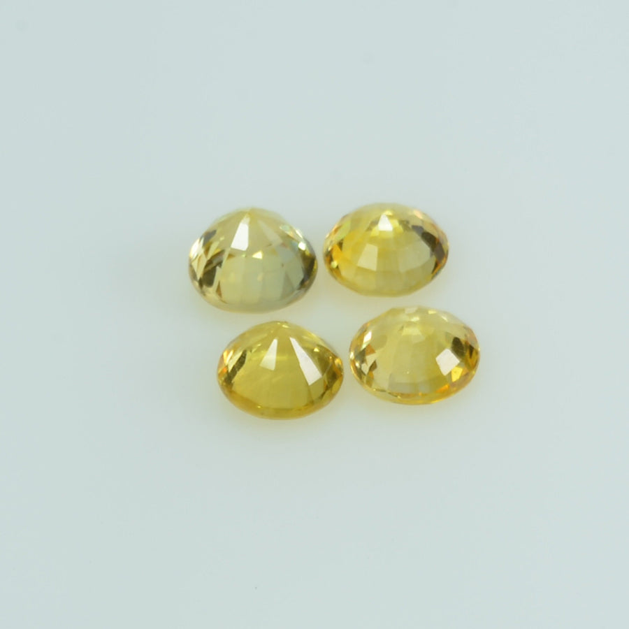 4.5 Mm Natural Yellow Sapphire Loose Gemstone Round Cut