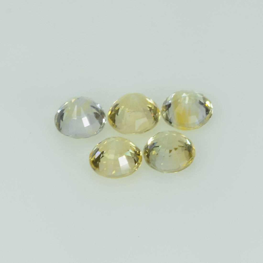 4.5 mm Lot Natural Yellow Sapphire Loose Gemstone Round Cut
