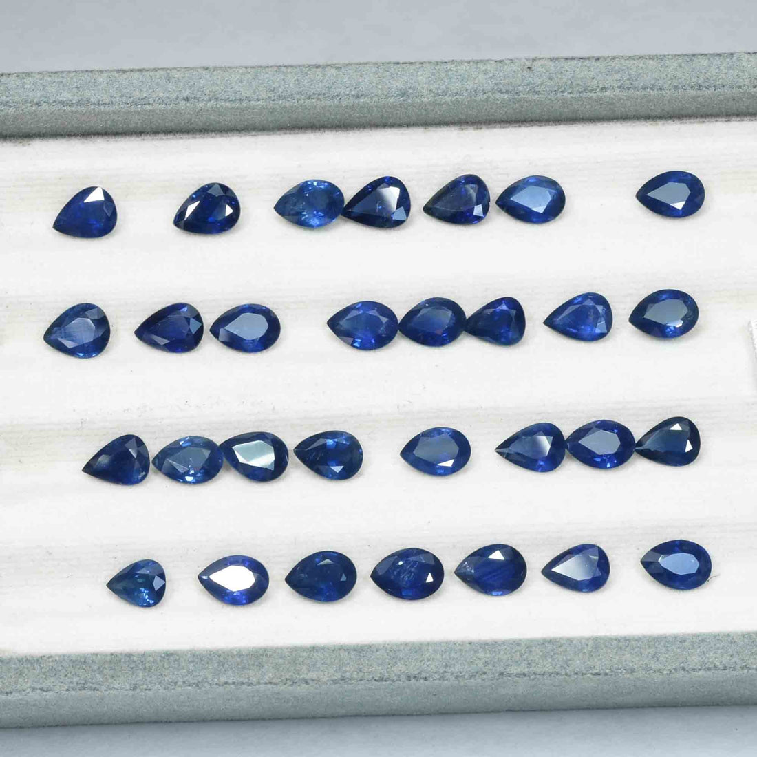 7x5 MM Natural Blue Sapphire Loose Gemstone Pear Cut