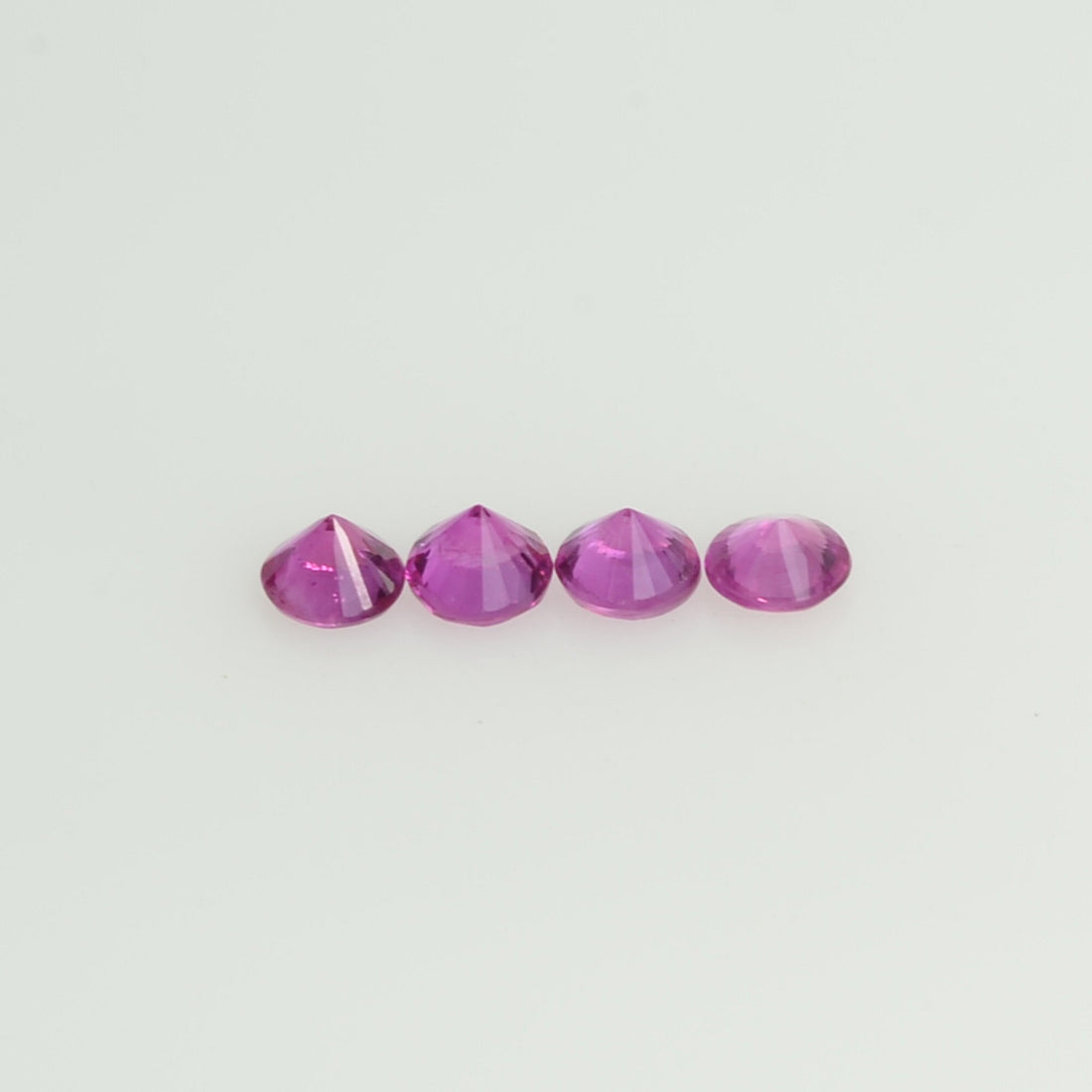 2.5-4.1 mm Natural Pink Sapphire Loose Gemstone Round Diamond Cut Vs Quality