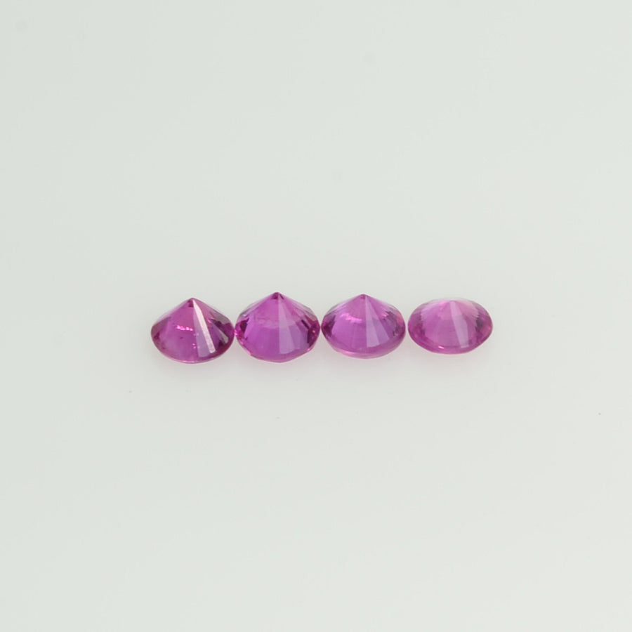2.5-4.1 mm Natural Pink Sapphire Loose Gemstone Round Diamond Cut Vs Quality