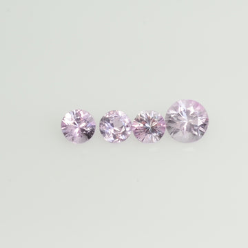 2.0-3.7 mm Natural Pink Sapphire Loose Gemstone Round Diamond Cut Vs Quality