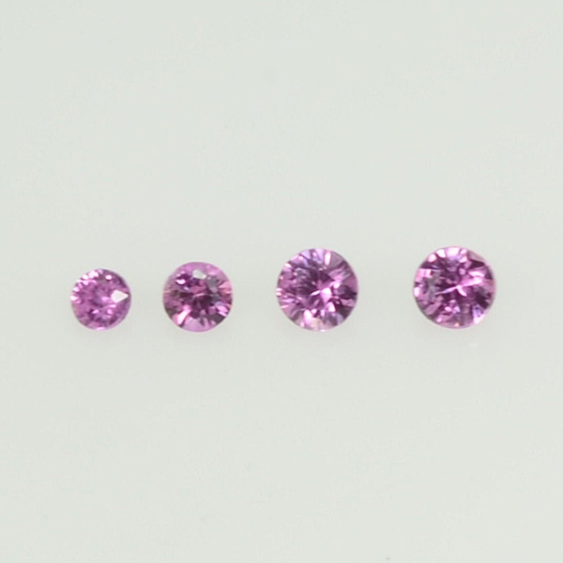 1.4-1.7 mm Natural Pink Sapphire Loose Gemstone Round Diamond Cut Cleanish Quality Color