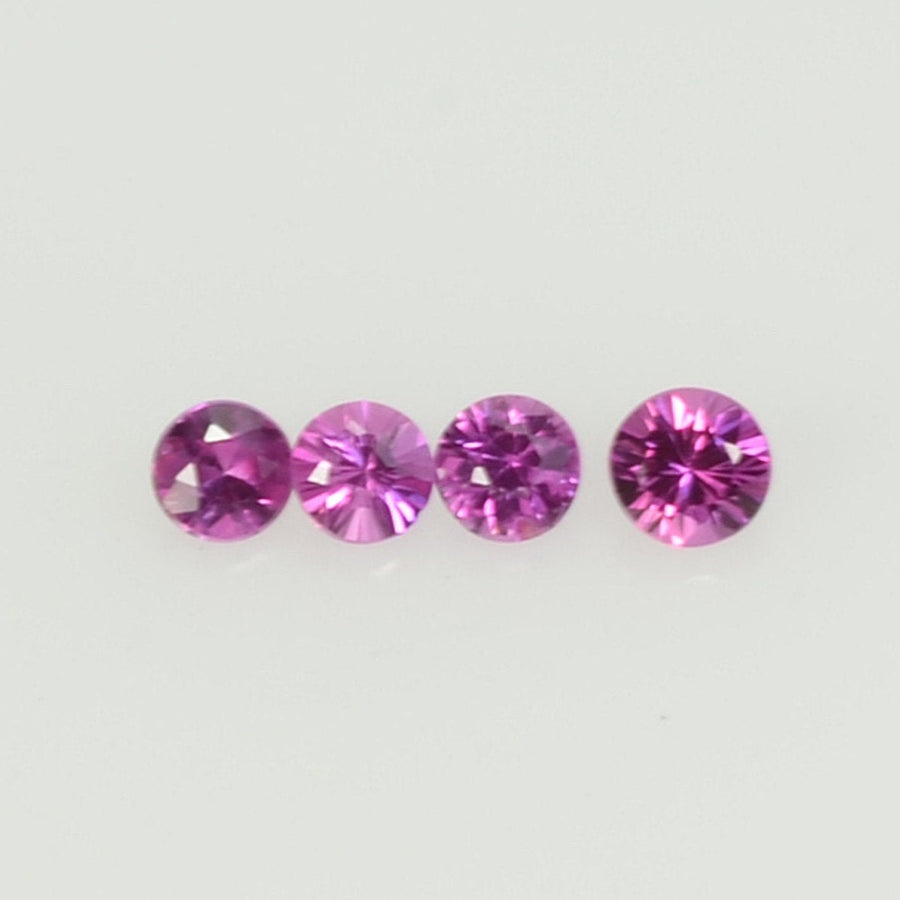1.8-2.3 mm Natural Pink Sapphire Loose Gemstone Round Diamond Cut Vs Quality A+ Color