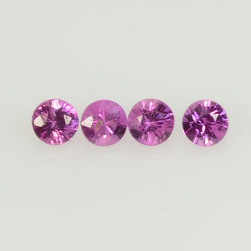 2.5 mm Natural Pink Sapphire Loose Gemstone Round Diamond Cut Cleanish Quality A Color