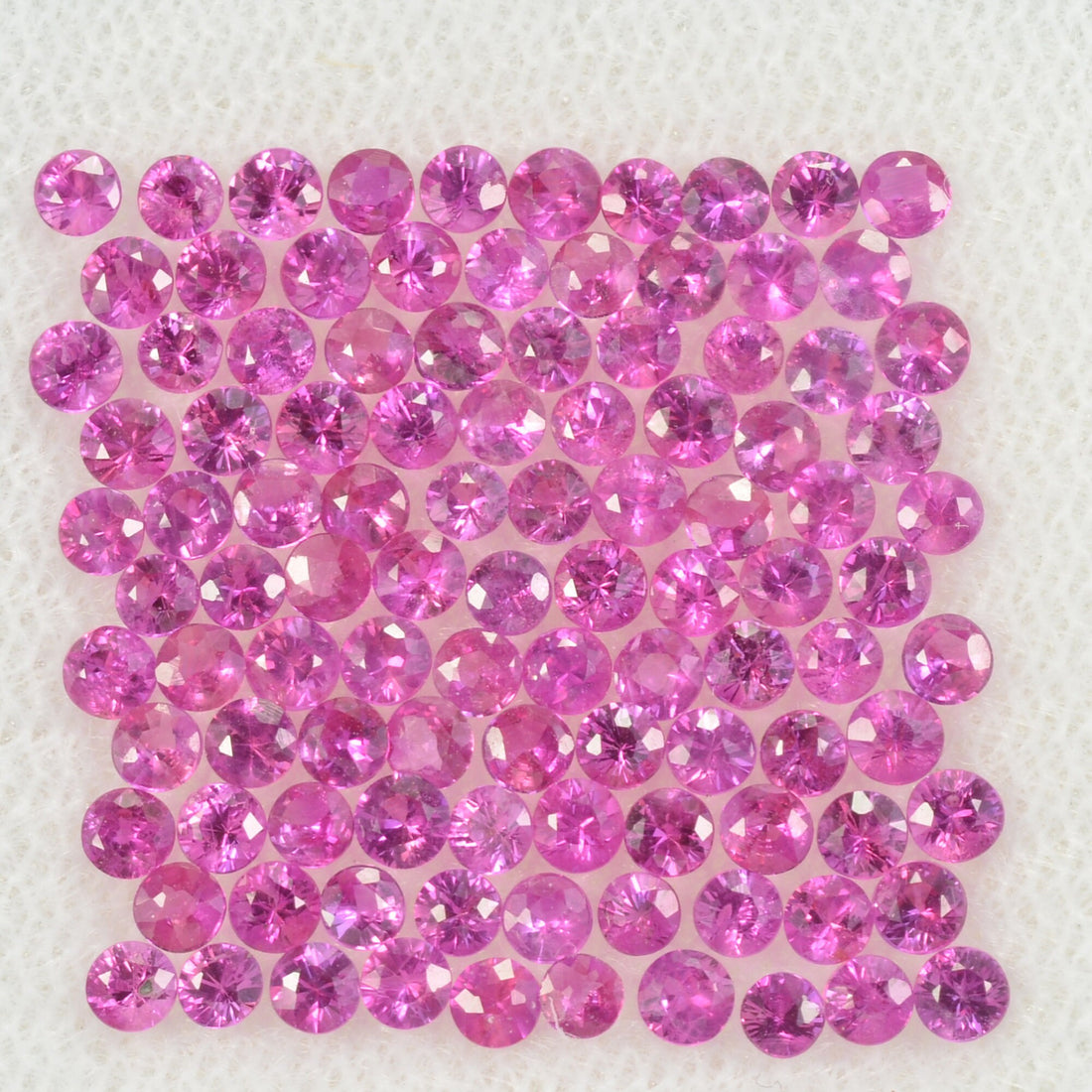 2.0 mm Natural Pink Sapphire Loose Gemstone Round Diamond Cut Vs Quality AA Color