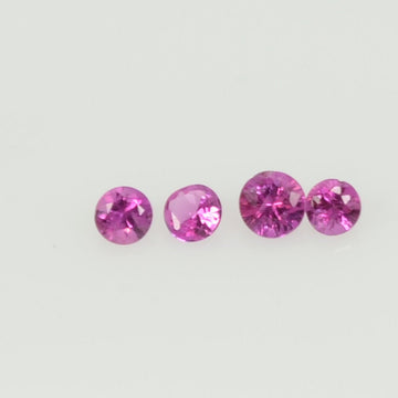 2.0 mm Natural Pink Sapphire Loose Gemstone Round Diamond Cut Vs Quality AA Color