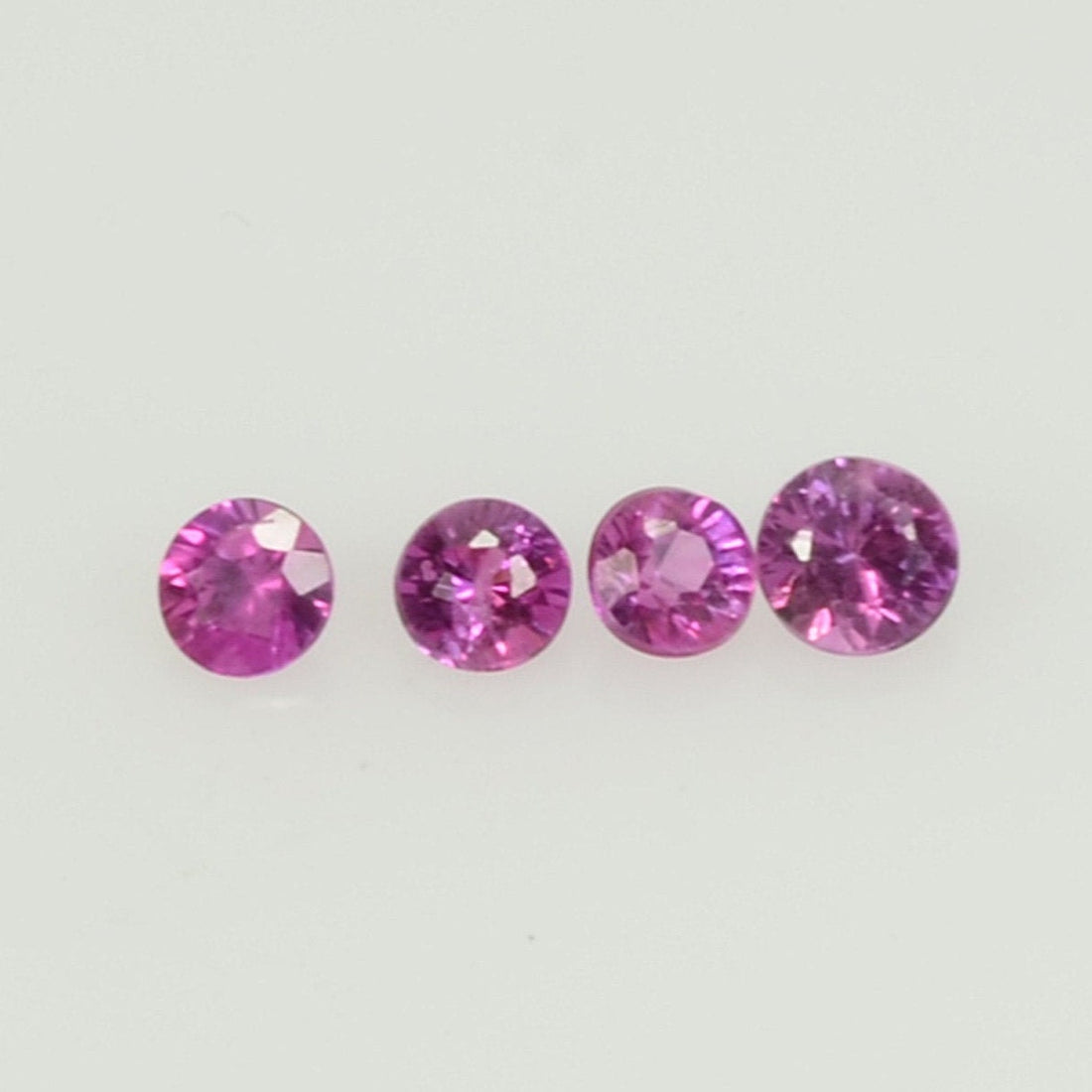 2.0 mm Natural Pink Sapphire Loose Gemstone Round Diamond Cut Vs Quality A+ Color