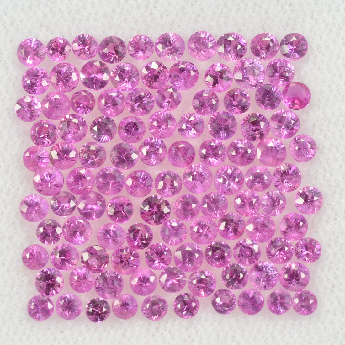 2.0 mm Natural Pink Sapphire Loose Gemstone Round Diamond Cut Vs Quality A Color