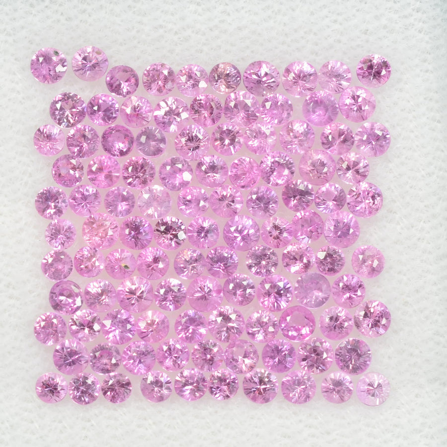 2.0 mm Natural Pink Sapphire Loose Gemstone Round Diamond Cut Vs Quality Color