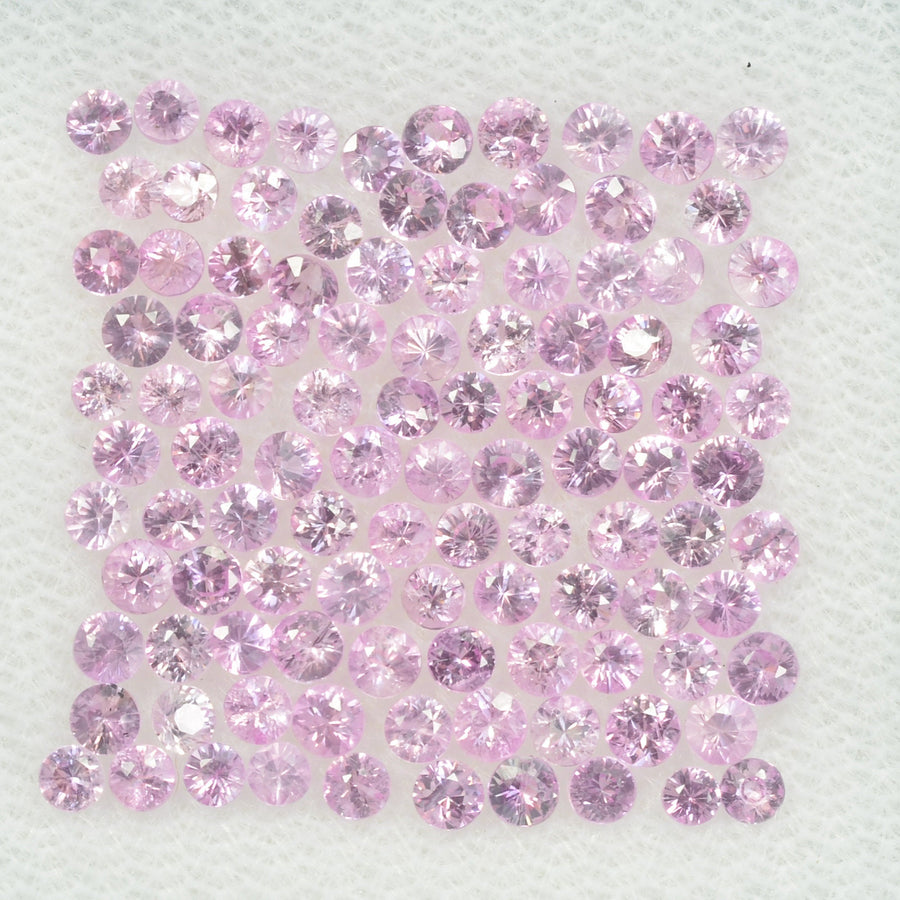 2.0 mm Natural Pink Sapphire Loose Gemstone Round Diamond Cut Vs Quality Color