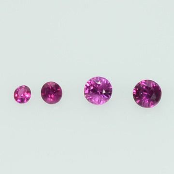 1.0-1.8 mm Natural Pink Sapphire Loose Gemstone Round Diamond Cut Vs Quality AAA+ Color