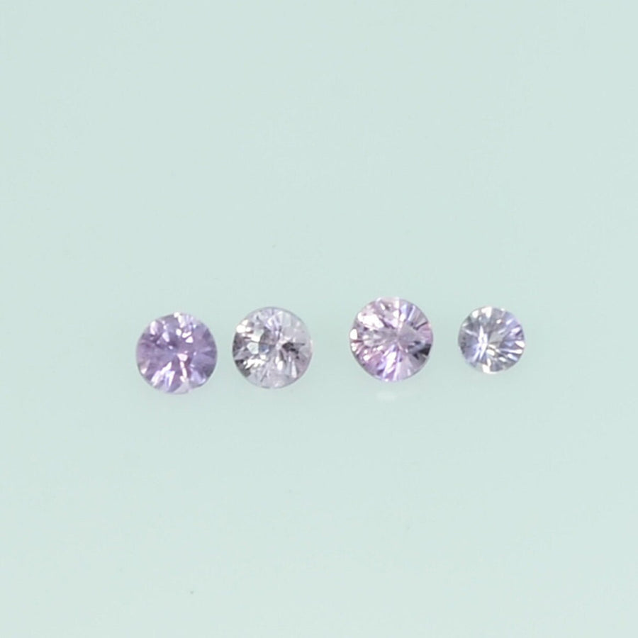 1.0-2.2 mm Natural Pink Sapphire Loose Gemstone Round Diamond Cut Vs Quality Color