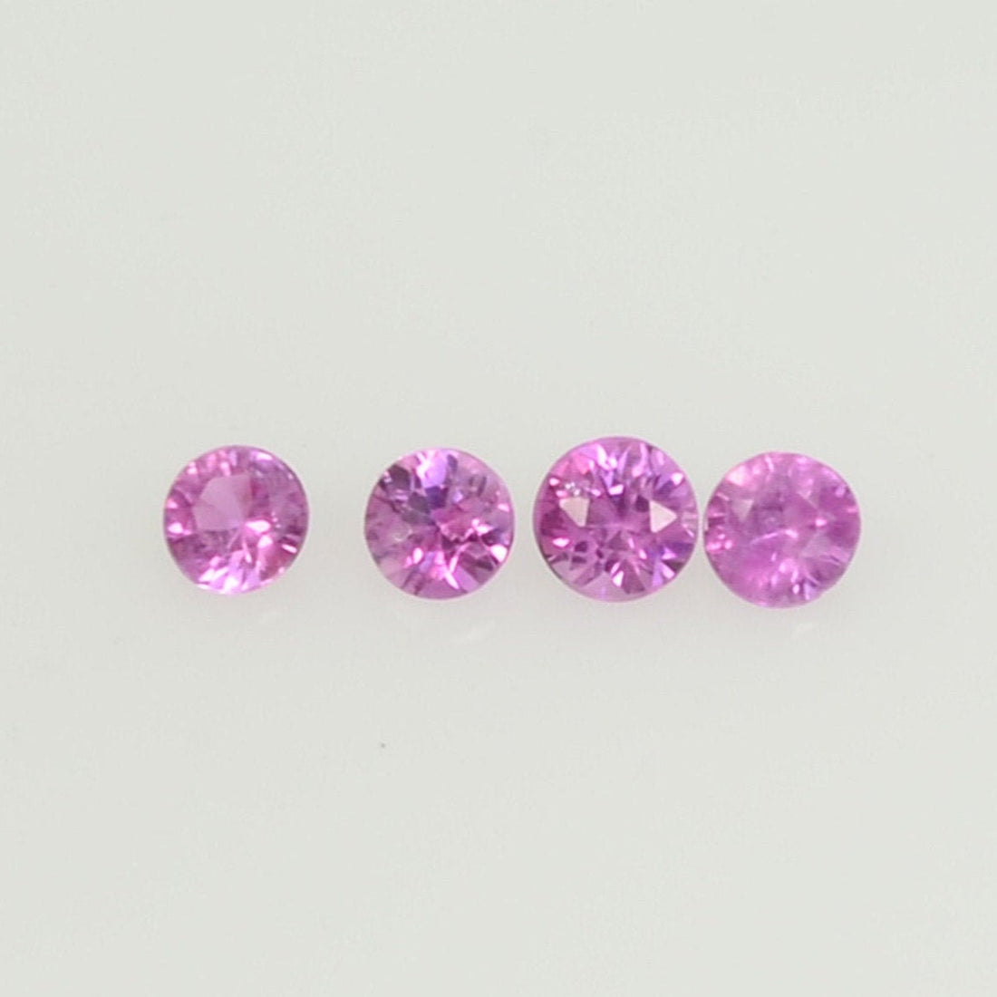 1.8-2.3 mm Natural Pink Sapphire Loose Gemstone Round Diamond Cut Vs Quality Color