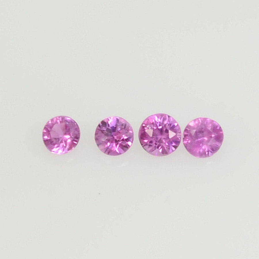 1.8-2.3 mm Natural Pink Sapphire Loose Gemstone Round Diamond Cut Vs Quality Color