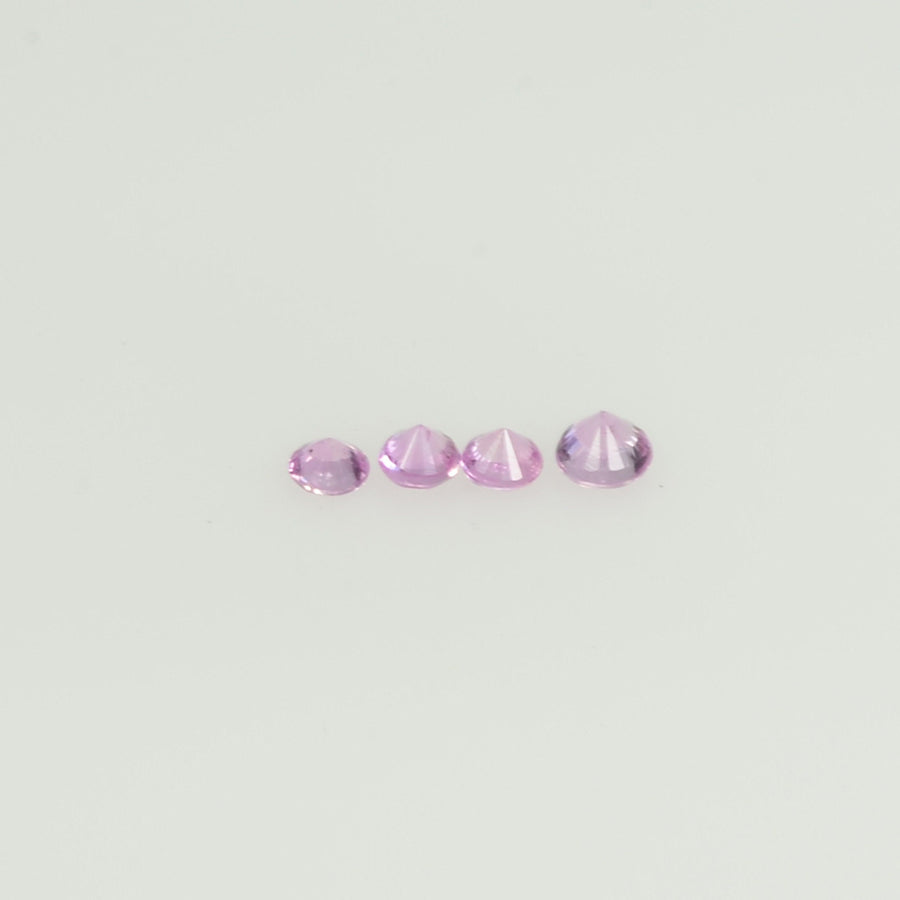 1.6-2.3 mm Natural Pink Sapphire Loose Gemstone Round Diamond Cut Vs Quality Color