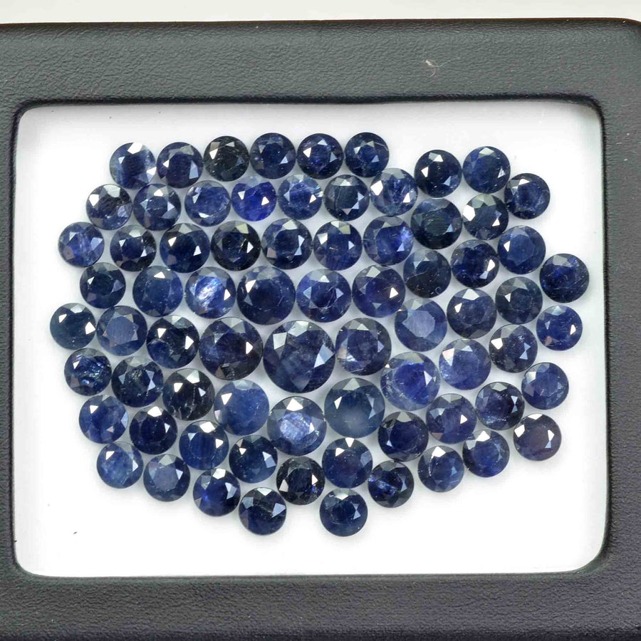 5-8 MM Natural Blue Sapphire Loose Gemstone Round Cut