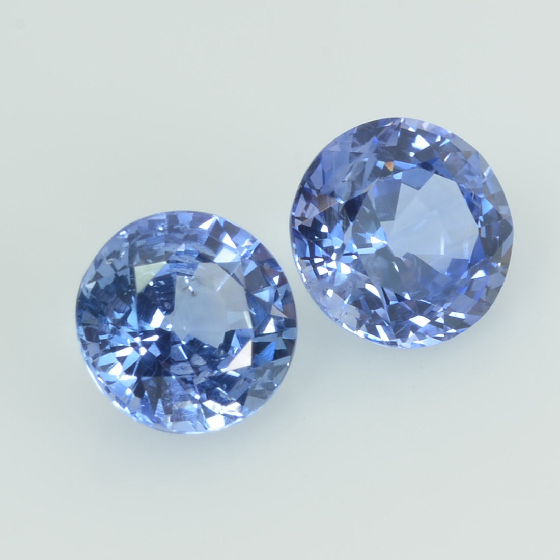 2.06 Cts Natural Blue Sapphire Loose Gemstone Pair Round Cut