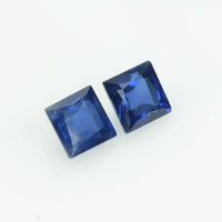 5.0 Mm Natural  Blue Sapphire Loose Gemstone Princess Cab