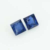 5.0 Mm Natural Blue Sapphire Loose Gemstone Princess Cab