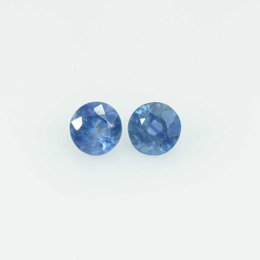 3.7 mm Natural Blue Sapphire Loose Gemstone Round Cut