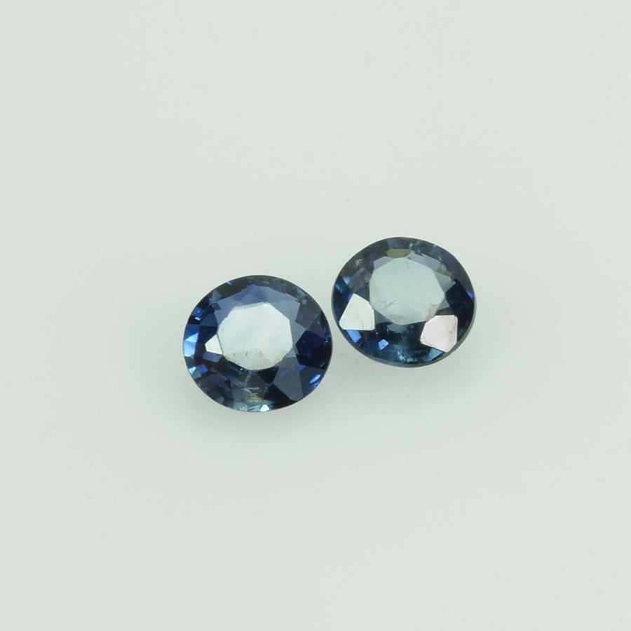 3.5 mm Natural Blue Sapphire Loose Gemstone Round Cut