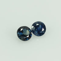 3.7 mm Natural Blue Sapphire Loose Gemstone Round Cut