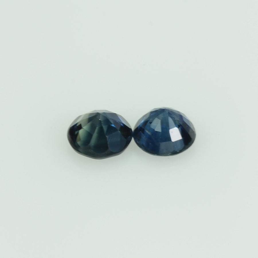 3.7 mm Natural Blue Sapphire Loose Gemstone Round Cut