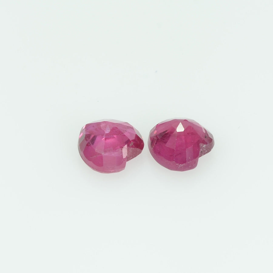 4.5 Mm Natural Ruby Loose Gemstone Heart Cut